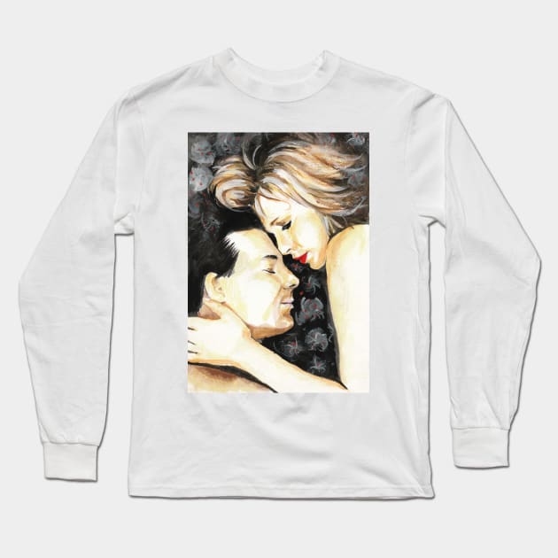 Kim Basinger & Mickey Rourke Long Sleeve T-Shirt by Svetlana Pelin
